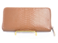 Genuine Leather all round zipper ladies wallet