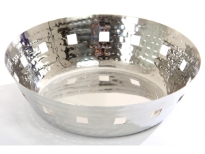 Hammered Stainless Steel Bread Basket