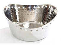 Hammered Stainless Steel Bread Basket