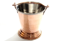 Hammered Copper Double wall Balti Dish