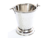 Hammered Stainless Double Wall Bucket Dish