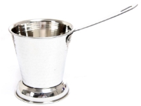 Hammered Stainless Steel Double Wall Bucket Dish