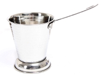 Hammered Stainless Steel Double Wall Bucket Dish