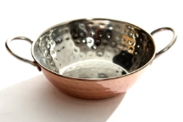 Stainless Steel Copper Plated Balti Dish