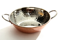 Stainless Steel Cooper Plated Balti Dish