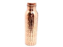 Hammered Copper Water Bottle (Light)