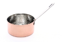 Hammered Stainless Steel copper plated sauce pan dish