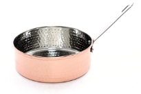 Hammered Stainless Steel copper plated sauce pan dish