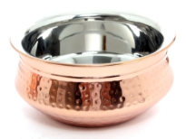 Stainless Steel Double wall copper plated Morrocan dish