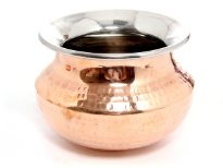 Hammered Copper & Stainless Steel Matka Lotta