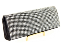 Satin Rhinestones studded evening bag