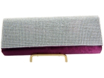 Satin Rhinestones studded evening bag