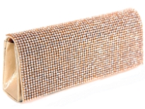 Satin Rhinestones studded evening bag