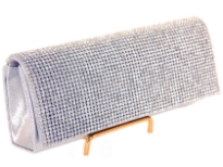 Satin Rhinestones studded evening bag