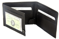 Carry your money in style. This is a genuine leather bifold double bill mens wallet. As this is genuine leather, please be aware that there will be some small creases and nicks in the leather but the wallet are all brand new. 