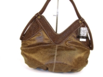 Designer Inspired Hobo Shoulder bag with a double handle and V-shapped zipper closure. Made of PU (polyurethane).