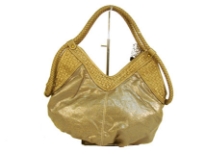 Designer Inspired Hobo Shoulder bag with a double handle and V-shapped zipper closure. Made of PU (polyurethane).