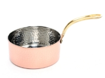Hammered Stainless Steel Copper Plated Sauce Pan Dish
