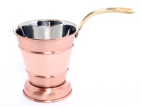Copper Plated Bucket with Brass Handle