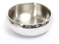 Hammered Stainless Steel Candy Bowl.