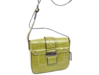 Crocodile embossed cross body bag.