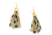 Green and Golden earrings