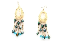 Golden and Green earrings