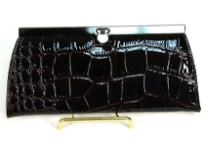 Alligator Skin Embossed PVC Clutch Wallet