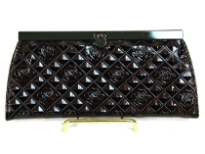 Flower Print Embossed PVC Clutch Wallet