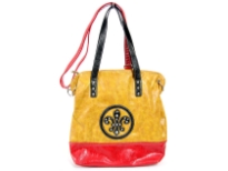 PVC Fashion Handbag. top zipper closing. Center divider. Adjustable shoulder strap included