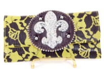Fleur De Liz PVC Check Book wallet