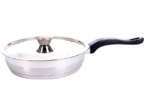 Stainless Steel Fry Pan with Lid - Capsulated Bottom