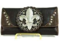 Fleur De Lis Licensed PVC Check Book Wallet