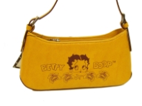 Betty Boop Printed PVC Handbag with zipper. Made with PU (polyurethane) and single strap. 