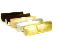 Satin Evening Bag with Rhinestones Broach