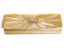 Rhinestones Buckle Satin Evening Bag