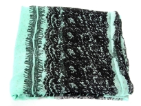 Lacey print panels parallel to its width lends a touch of dreamy sophistication to this airy infinity scarf. Soft & lightweight to use with any kind of outfit all year around.