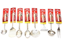 8 Piece Stainless Steel Kitchen Tools Set. Cooking Utensil Serving Set Spatula Spoon Server
This is the perfect 8 piece starter set of stainless steel utensils.