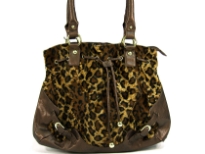 Animal Print Velvet Handbag