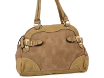 Stone Wash PU Handbag<br> Strap Drop - 8.5 inches