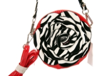 PVC Flower Shoulder Bag. Top zipper closing.