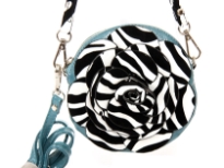 PVC Flower Shoulder Bag. Top zipper closing.