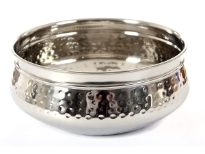 Stainless steel single wall 8 inches (1700 ml)Moroccan Dish Bowl. Made in India