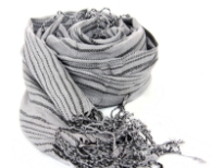 Vertical lines accentuates this lightweight & cozy viscose scarf which can be used all year round. Yarn dyed 100% viscose scarf.