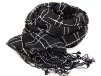 Yarn dyed 100% viscose open weave scarf. 