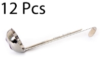 One piece measuring ladle with Stainless Steel Handle is a necessary item for any kitchen. Due to its 18-8 stainless steel construction the handle is extremely durable. This measuring handle has a hook end. 