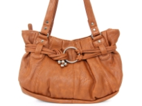 Double Handle PU Fashion Handbag, Top zipper closure