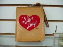 I Love Lucy Heart Wallet has zipper made with PU (Polyurethane). 