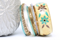 Bohemian Fashion Wide Cuff Bangle Bracelet 11 piece set. Handcrafted by expert artisans in India. Durable and handcrafted.