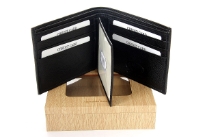 Genuine leather bi-fold men wallet. The wallet is made of high quality cow hide and comes with gift box.